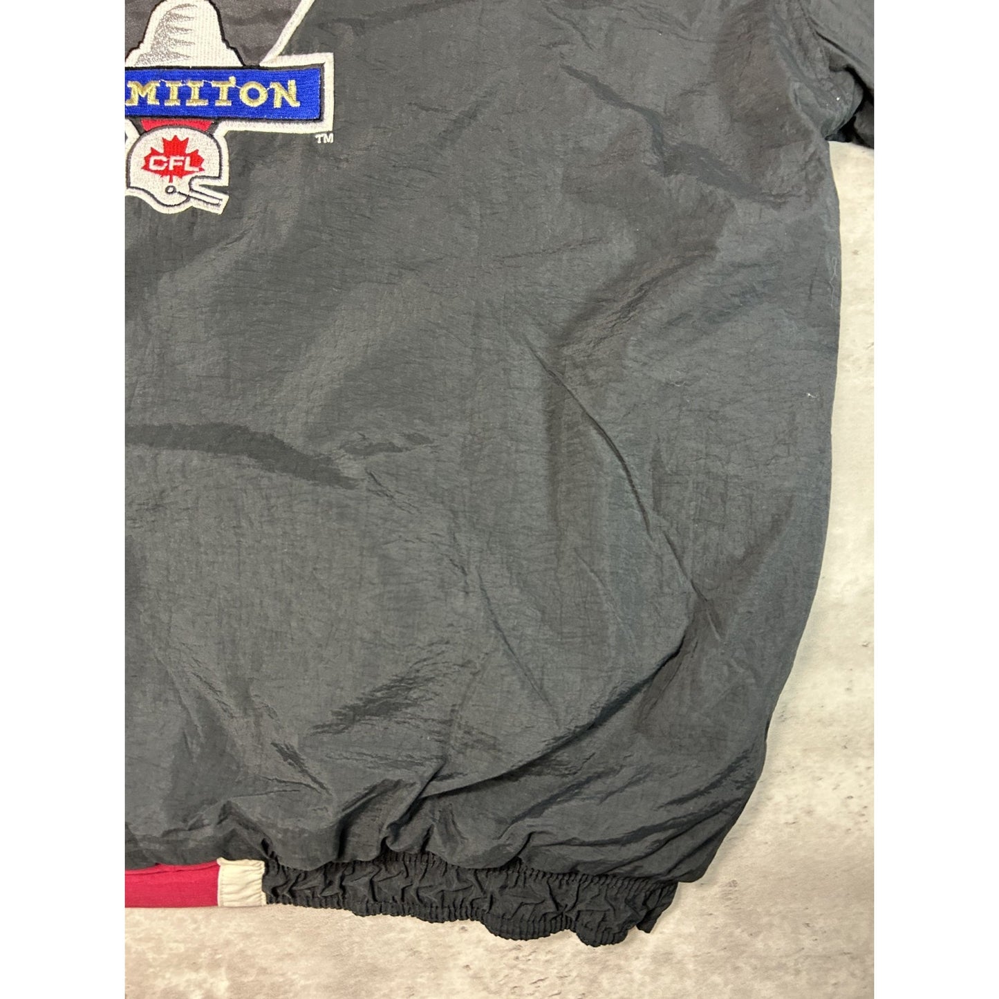 Vintage 1996 Hamilton Tiger Cats CFL Grey Cup Insulated Starter Jacket Sz Large