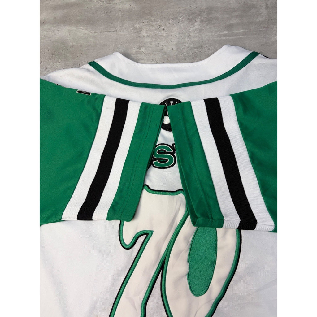Vintage Boston Celtics #70 Embroidered Script Spellout Baseball Jersey Size XL
