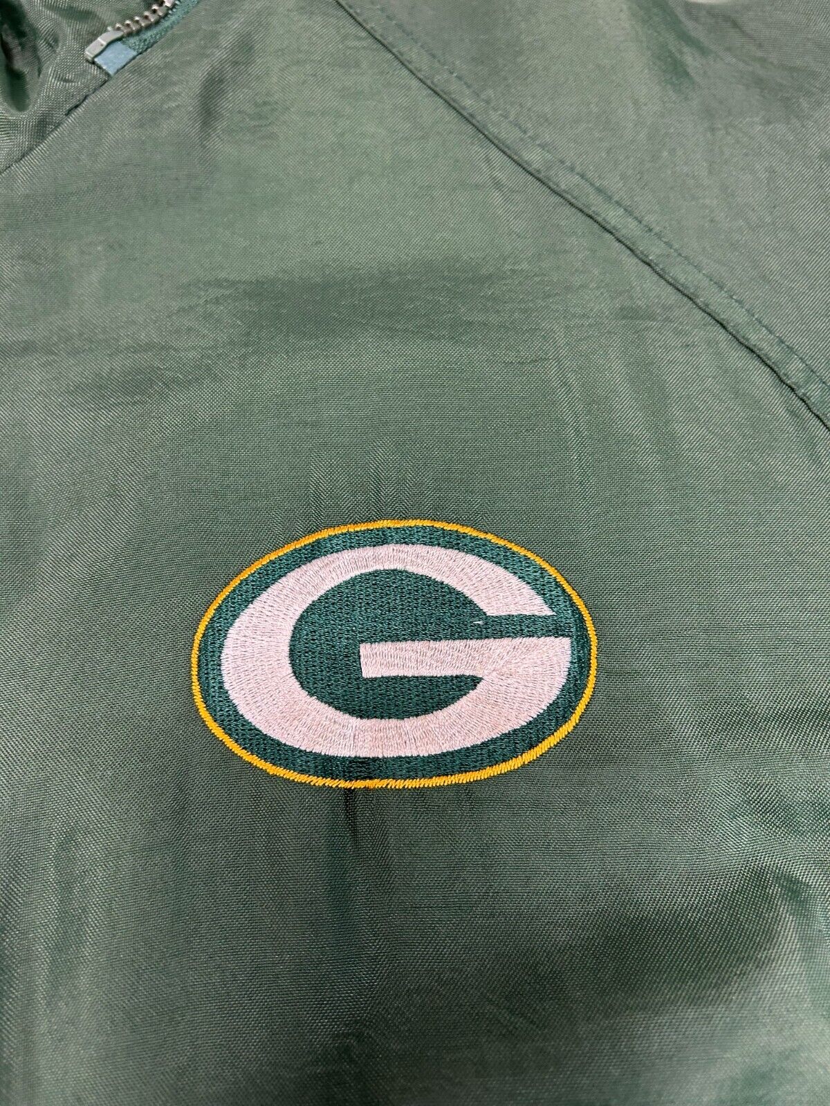 VTG 90s Green Bay Packers NFL Embroidered Insulated Full Zip Jacket Sz Medium