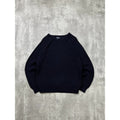 Vintage Lands End Solid Print Ribbed Pullover Knit Sweater Size Large