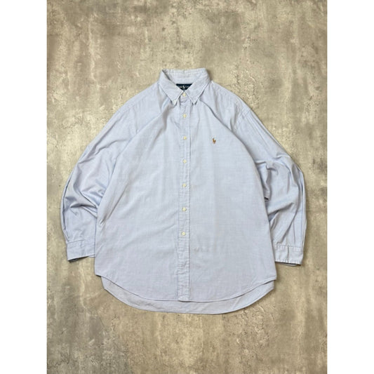 Vintage Polo Ralph Lauren Embroidered Pony Long Sleeve Button Up Shirt Sz 2XL