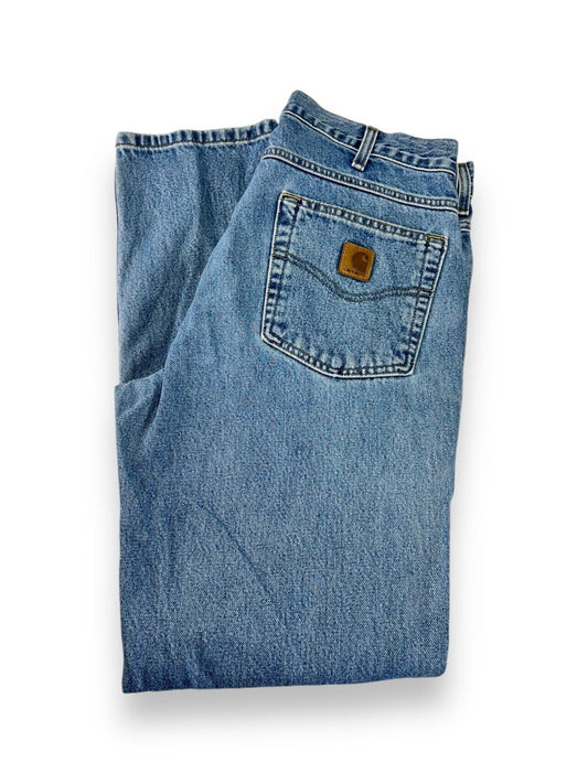 Vintage Carhartt Relaxed Fit Medium Wash Denim Workwear Pants Size 32