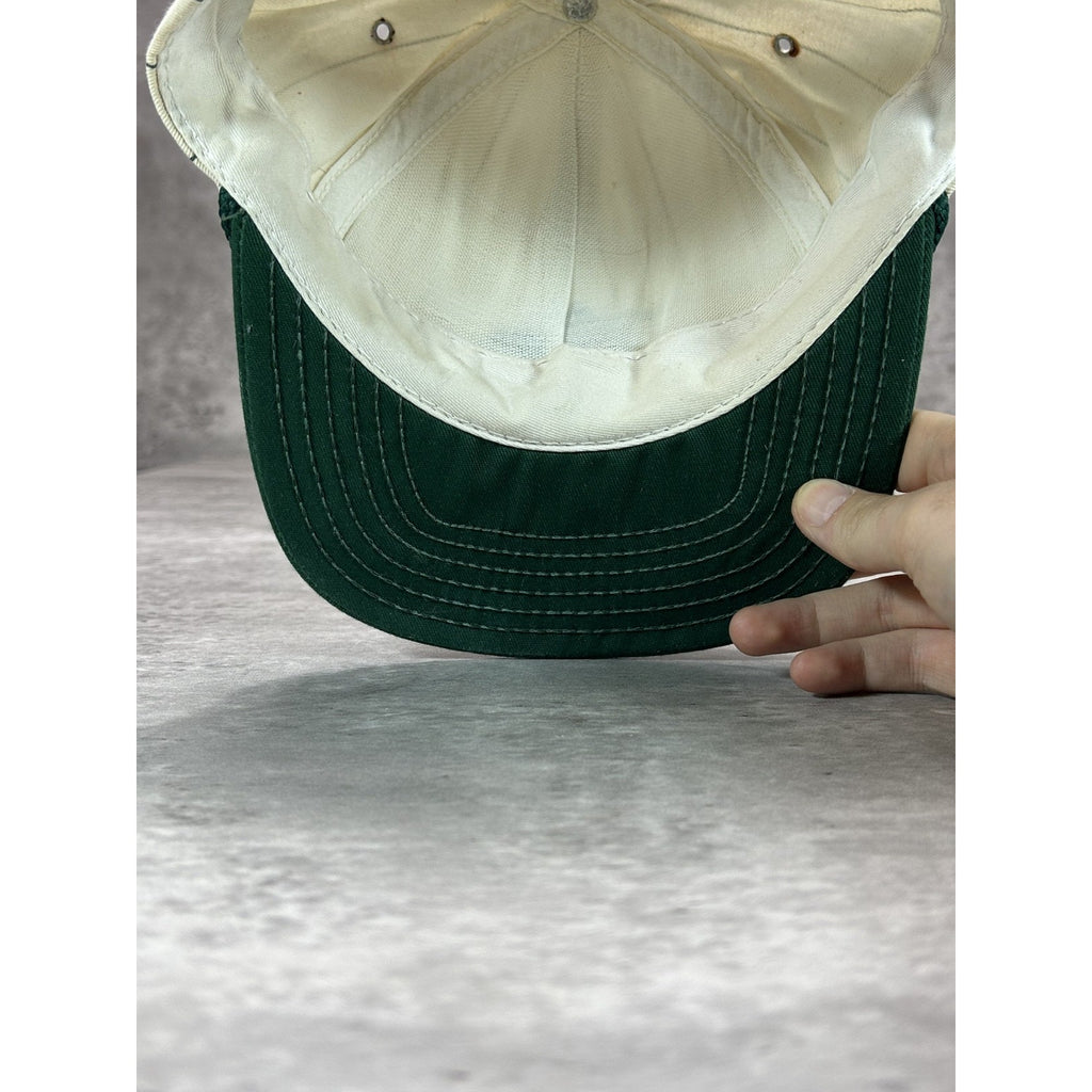Vintage 90s Anheuser-Busch Embroidered Logo Pinstripe Snapback Hat OSFA
