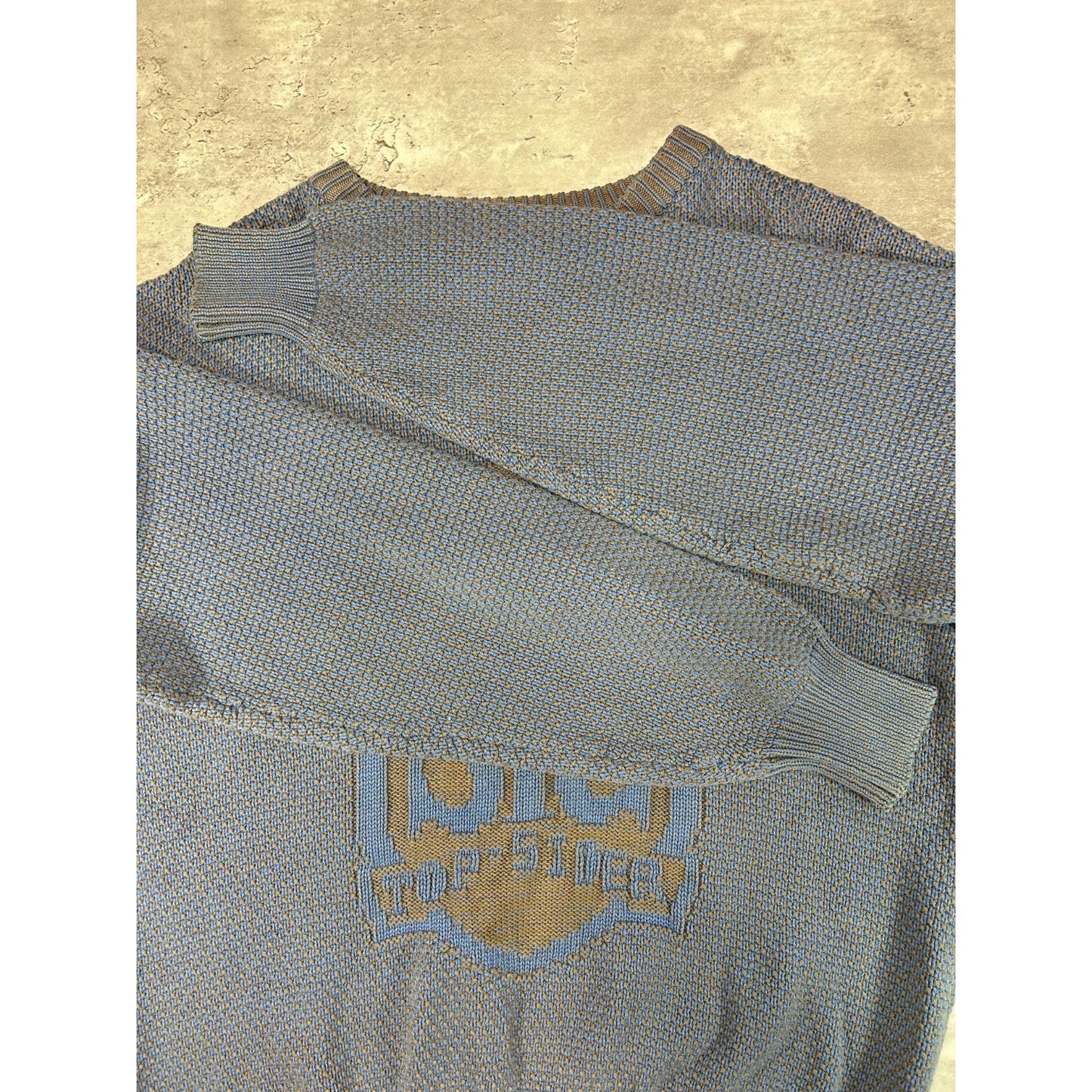 Vintage 90s Sperry Top Sider Graphic Crest Pullover Knit Sweater Size XL