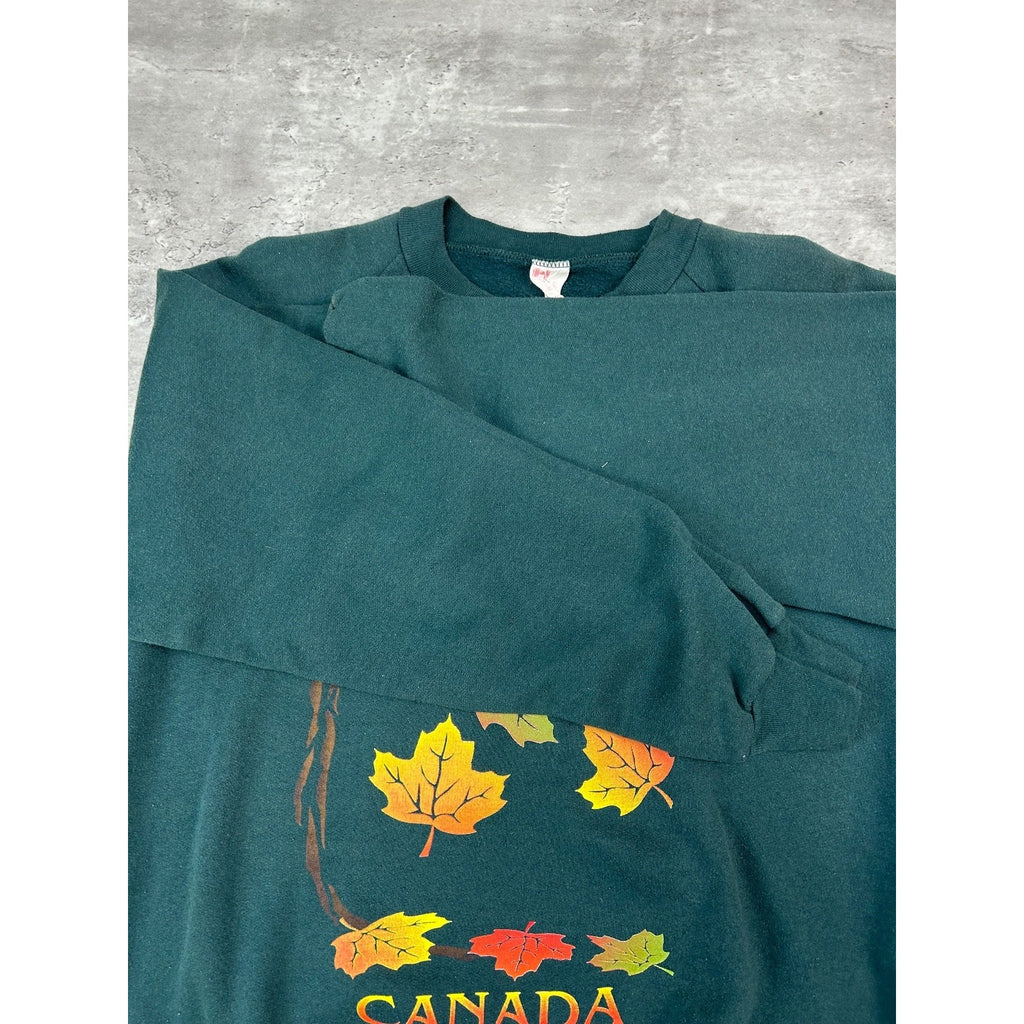 Vintage 90s Niagara Falls Leafy Graphic Destination Crewneck Sweatshirt Sz Large