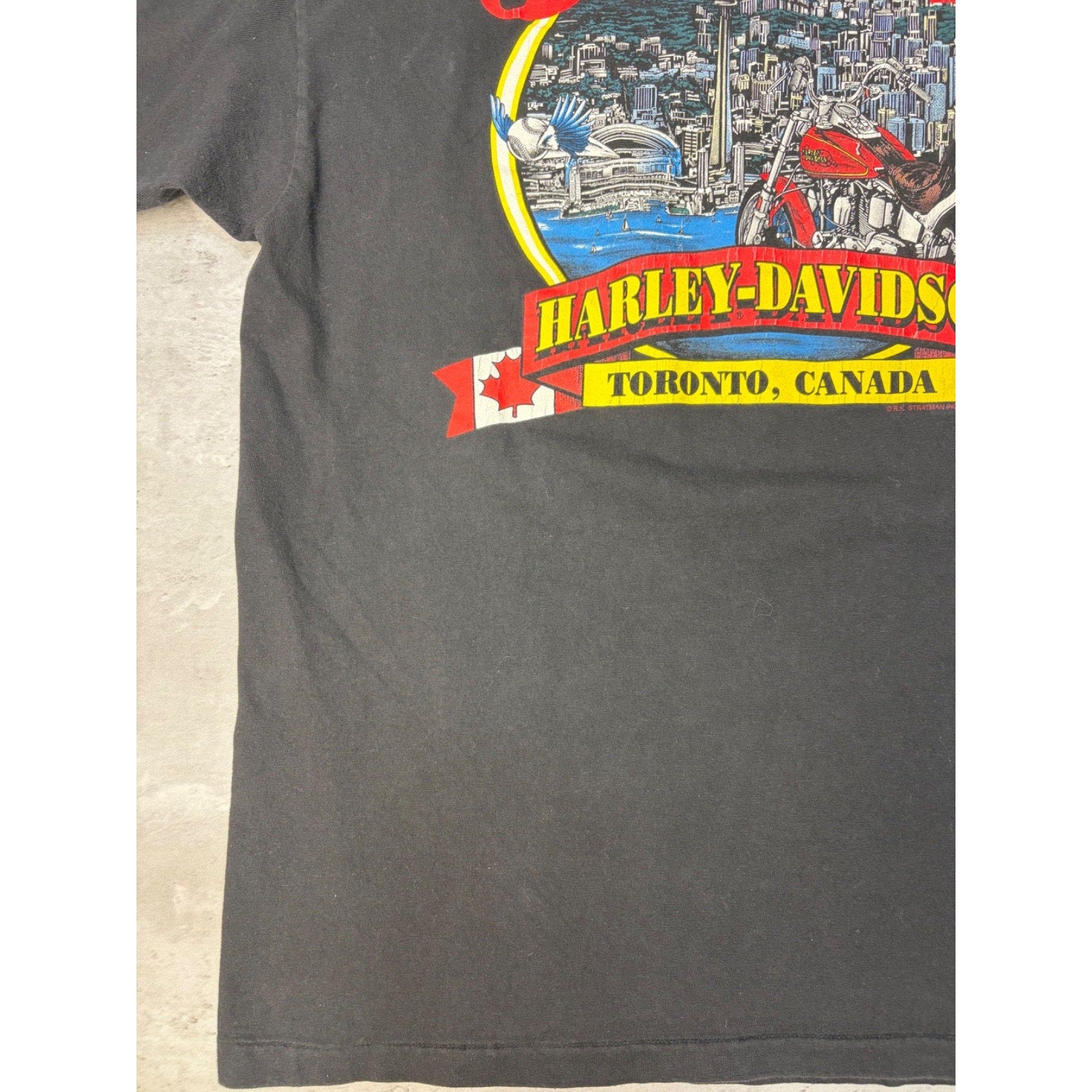 Vintage 1996 Harley Davidson Ride Hard Or Stay Home Motorcycle T-Shirt Sz Large
