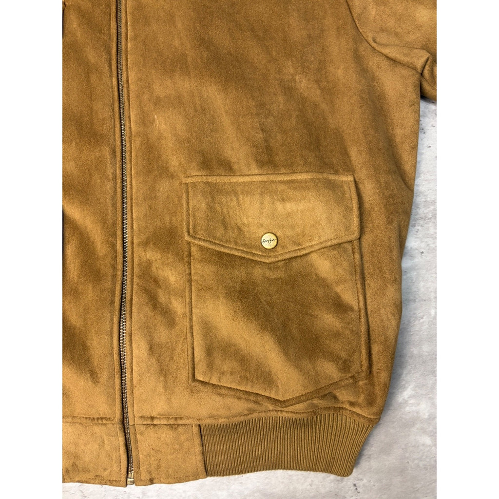 Vintage Y2K Sean John Multi Pocket Beige Bomber Jacket Size XL