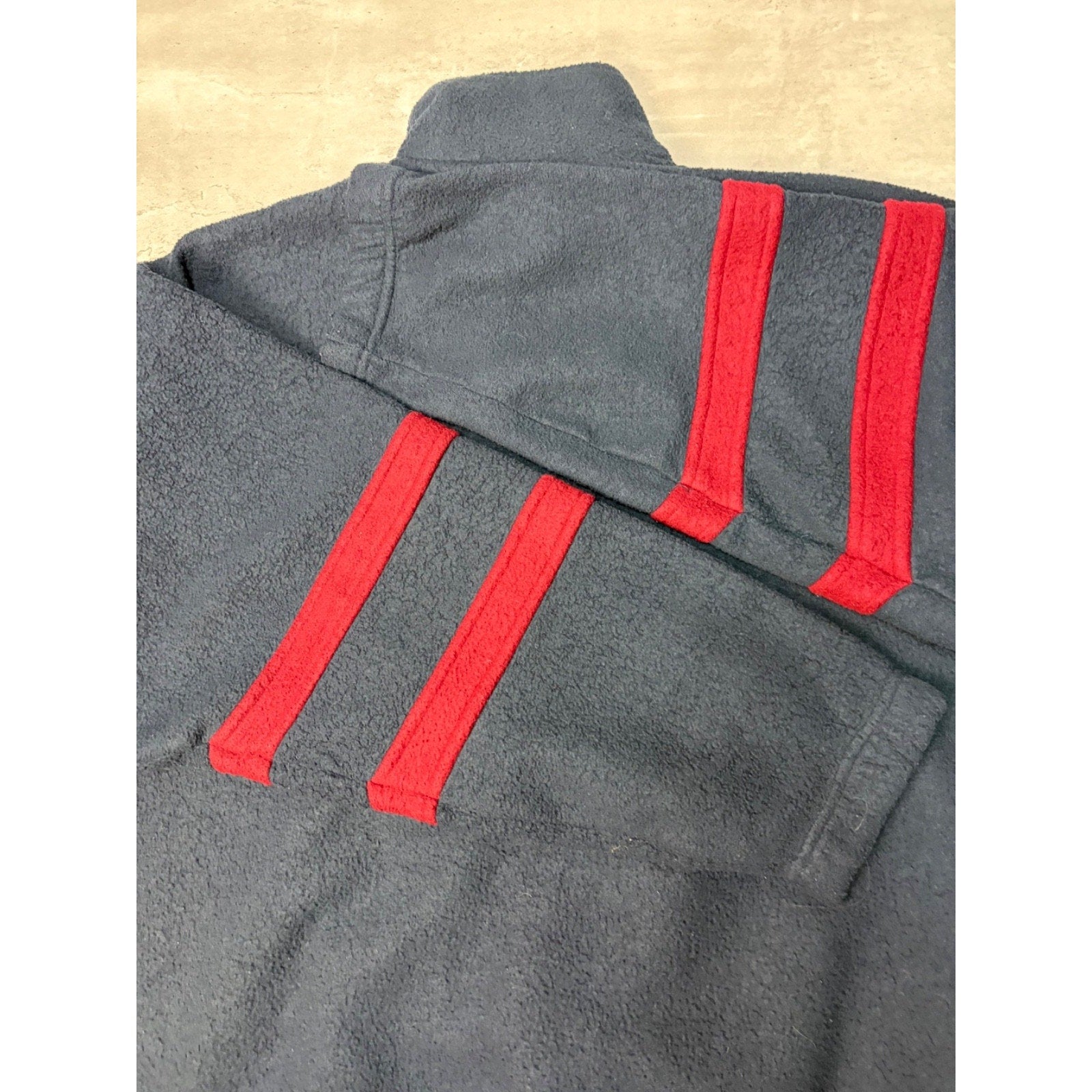 Vintage Bugle Boy Company Two Tone 1/2 Zip Fleece Sweatshirt Size Large