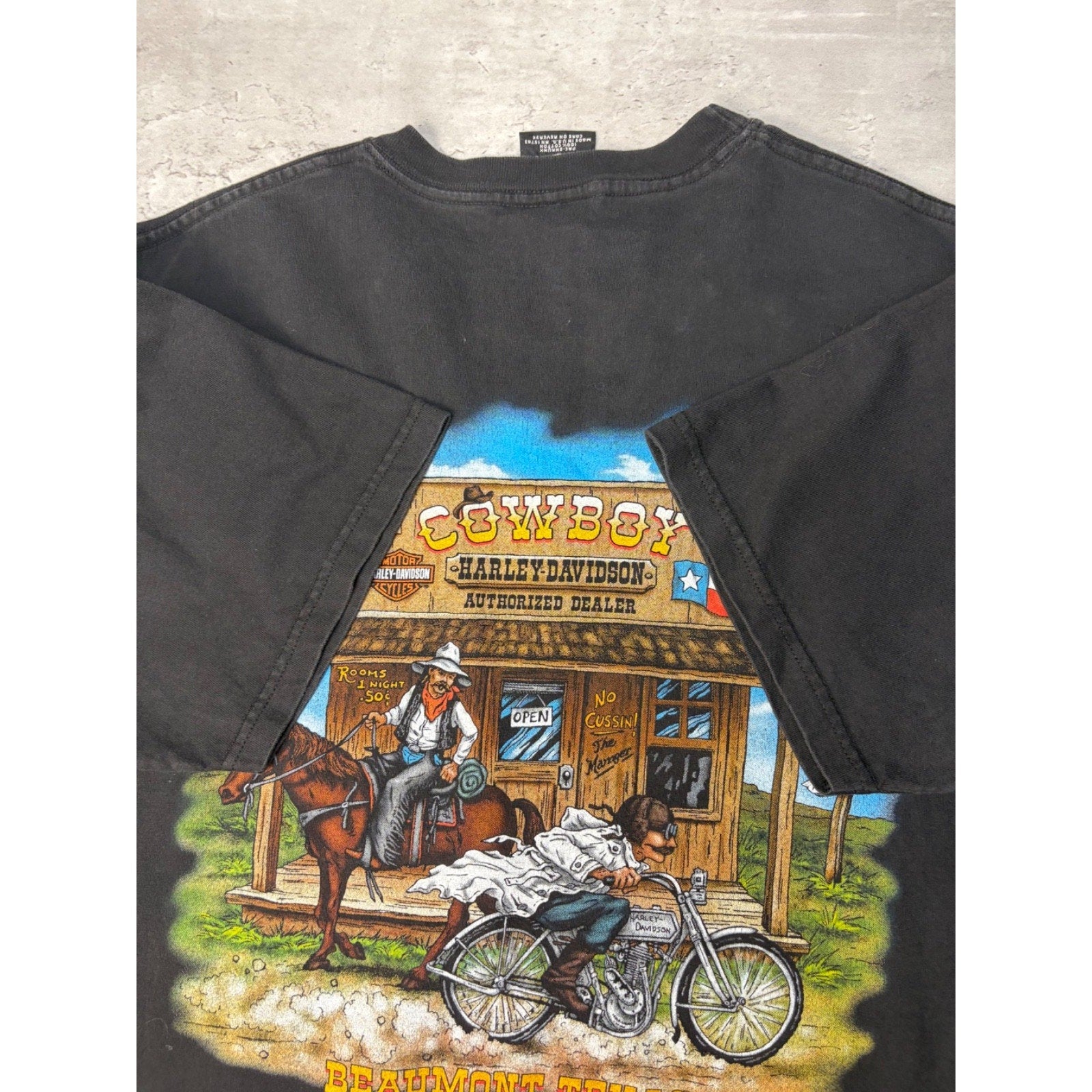 Vintage 2001 Harley Davidson Shut Up And Ride Spellout Graphic T-Shirt Sz Large