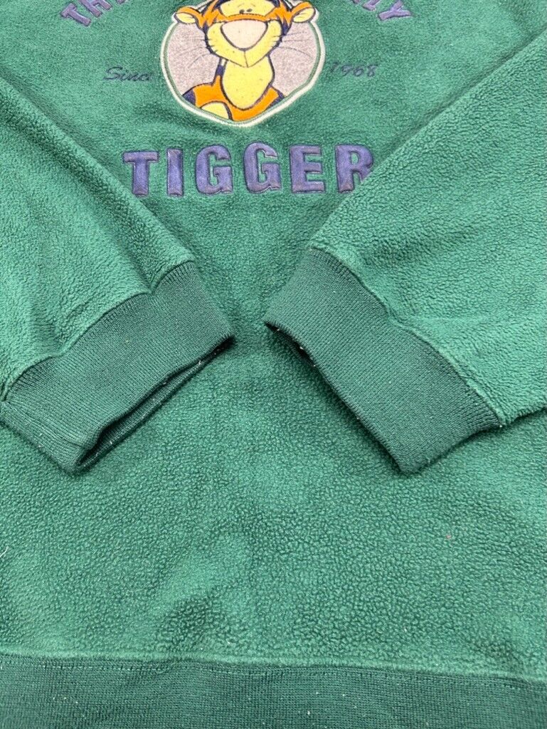 Vintage Disney The One And Only Tigger Embroidered Fleece Sweatshirt Size 2XL