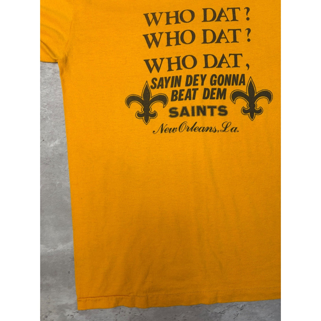 80s/90s New Orlean Saints NFL Who Dat Saying Dey Gonna Beat T-Shirt Size Medium