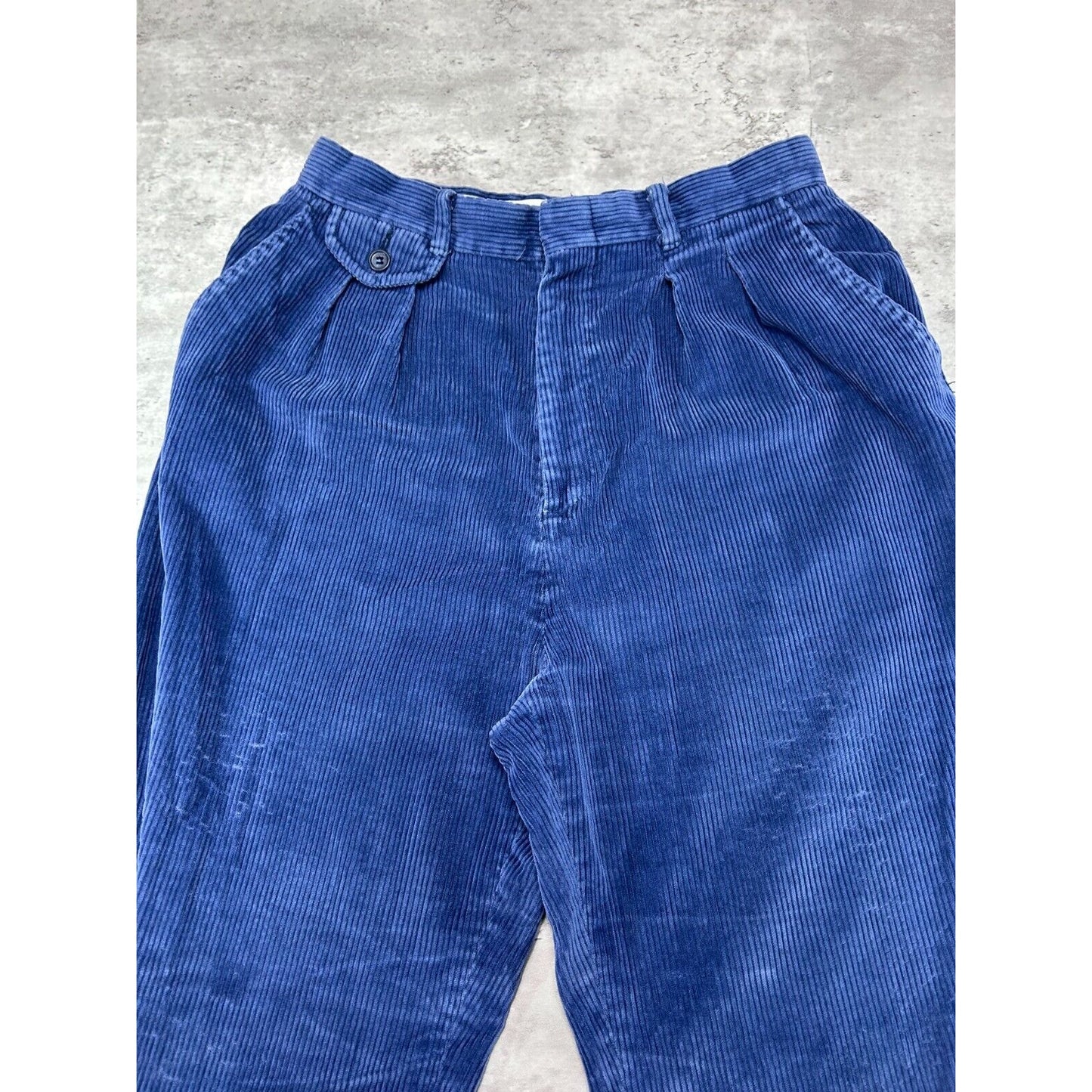 Vintage 80s/90s Eddie Bauer Corduroy Trouser Style Pants Size 29 Blue