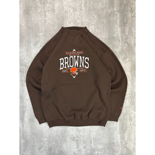 Vintage 90s Cleveland Browns NFL Embroidered Spellout Sweatshirt Size XL