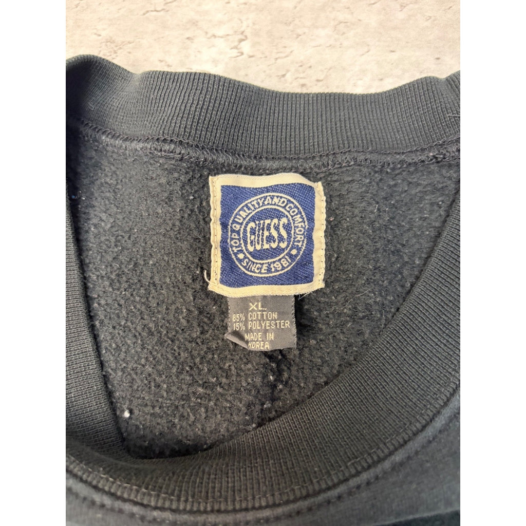 Vintage 90s Guess USA Embroidered Logo Spellout Sweatshirt Size XL