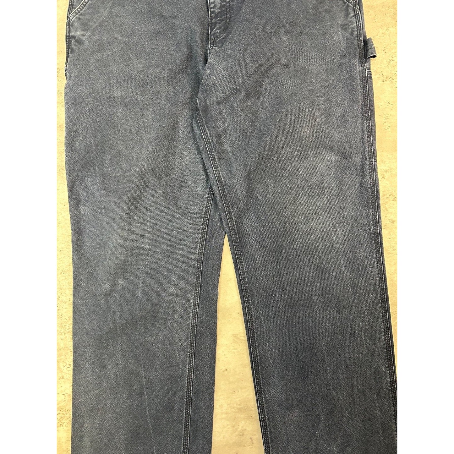 Carhartt Relaxed Fit Canvas Workwear Carpenter Pants Size 39 Blue