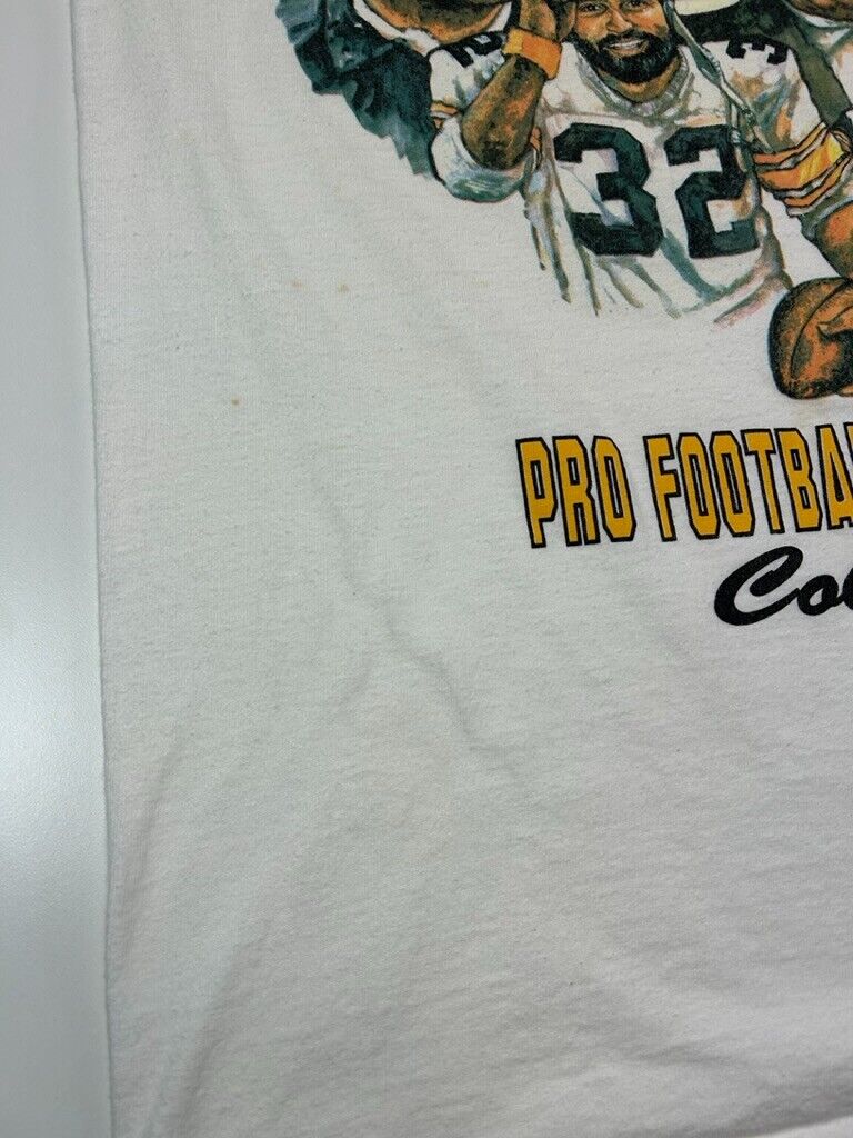 Vintage Pittsburgh Steelers NFL Hall Of Fame Caricature Graphic T-Shirt Sz Large