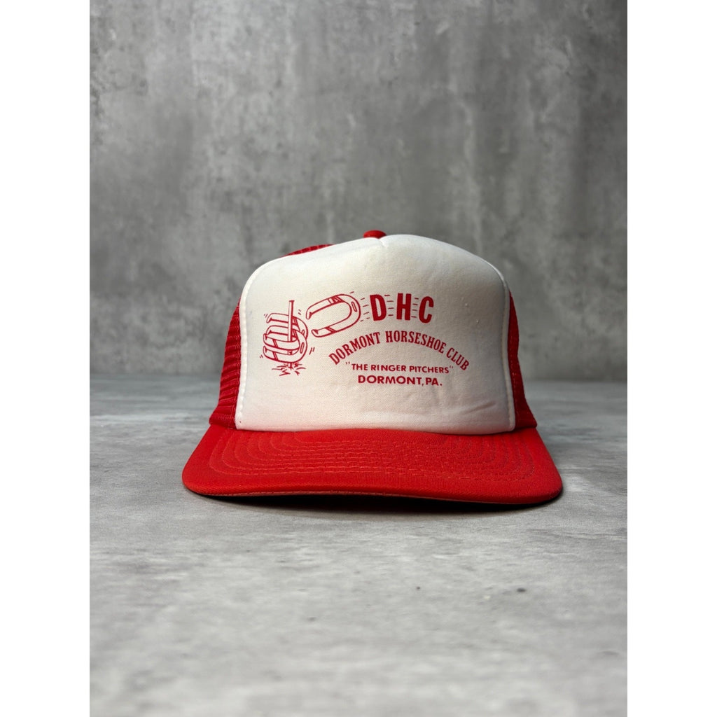 Vintage Dormont Horseshoe Club Destination Trucker Snapback Hat OSFA