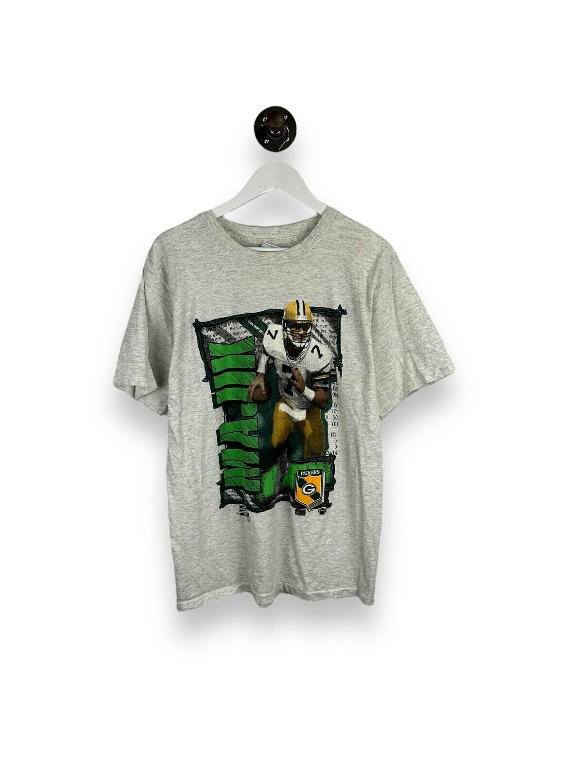 Vtg 1990 Don Majikowski #7 Green Bay Packers NFL Player GraphicT-Shirt Sz Large