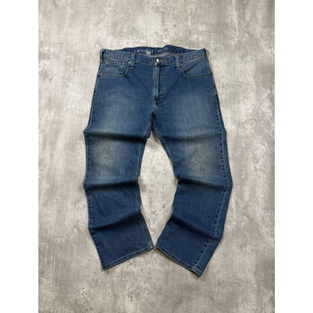 Carhartt Relaxed Fit Medium Wash Denim Workwear Pants Size 38
