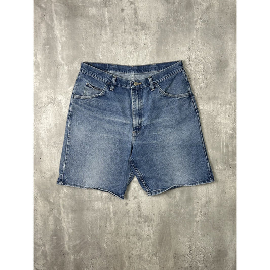 Vintage Wrangler Originals Medium Wash Denim Shorts Size 35 Blue