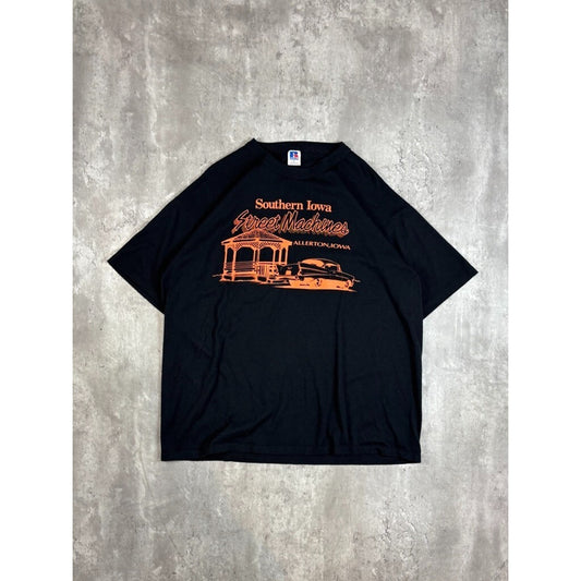 Vintage Southern Iowa Car Graphic Destination T-Shirt Size XL Black