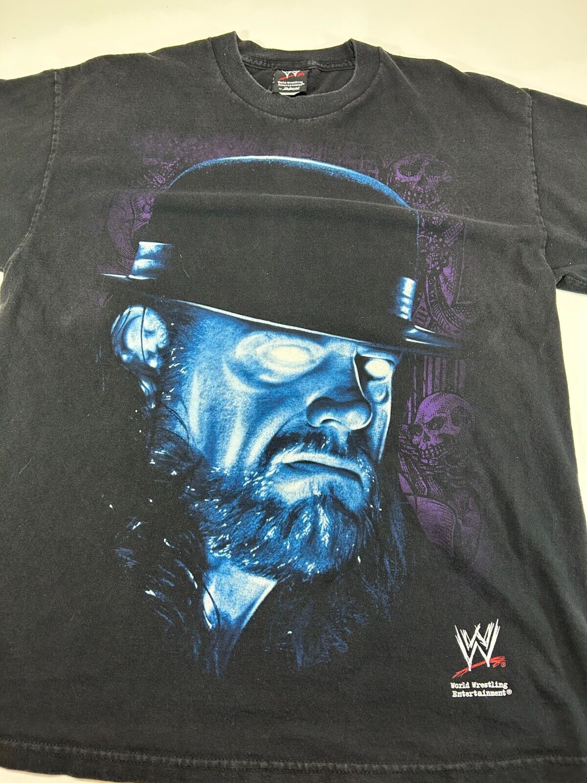 WWE Undertaker Big Face Graphic Wrestling Promo T-Shirt Size Large Black