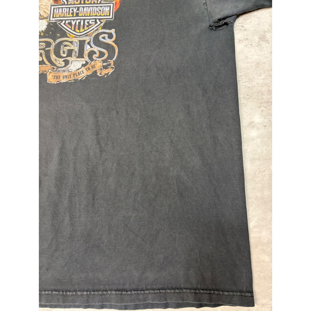 Harley Davidson Sturgie Black Hilly Rally Eagle Graphic T-Shirt Size 2XL