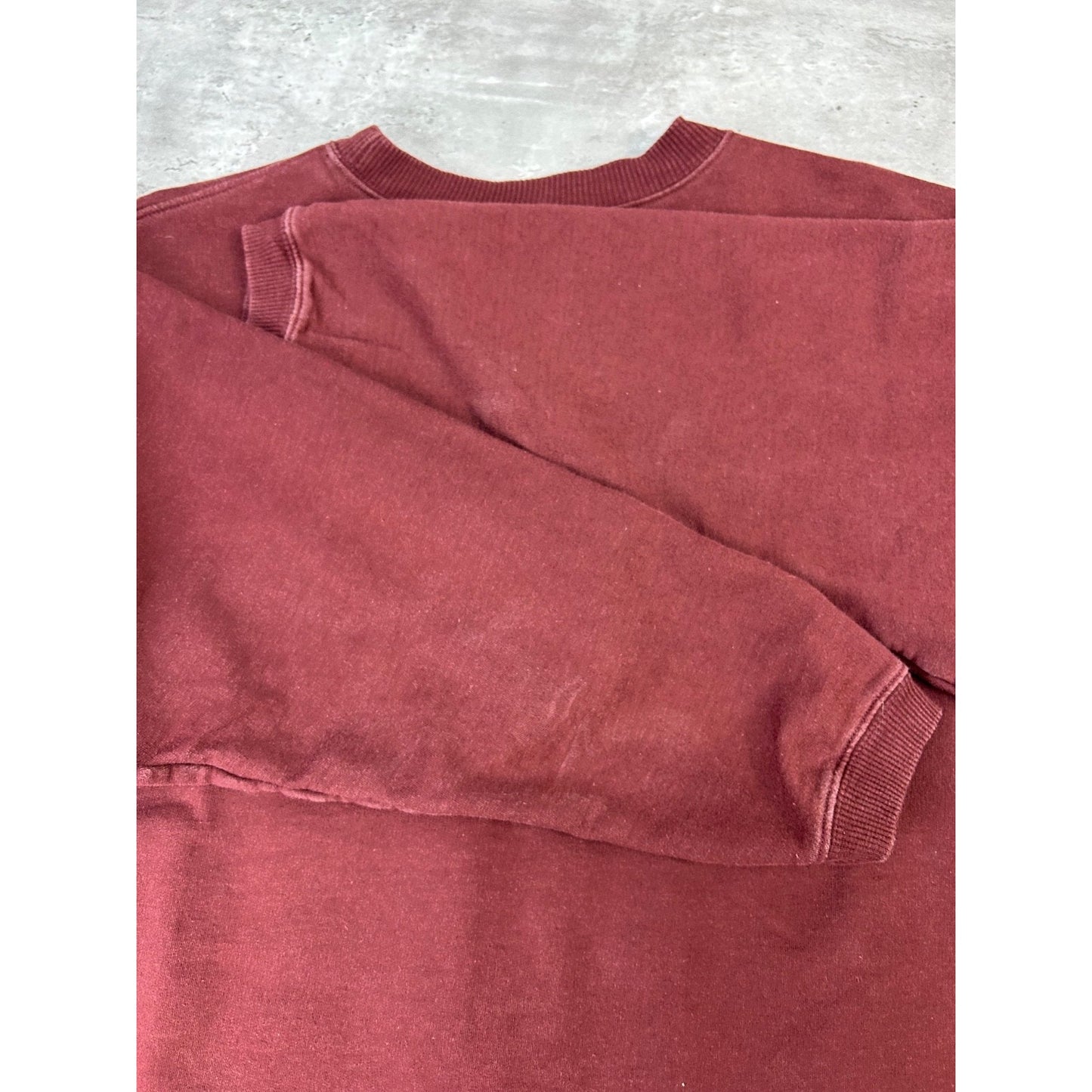 Vintage 90s BUM Equipment Embroidered Spellout Crewneck Sweatshirt Size Large