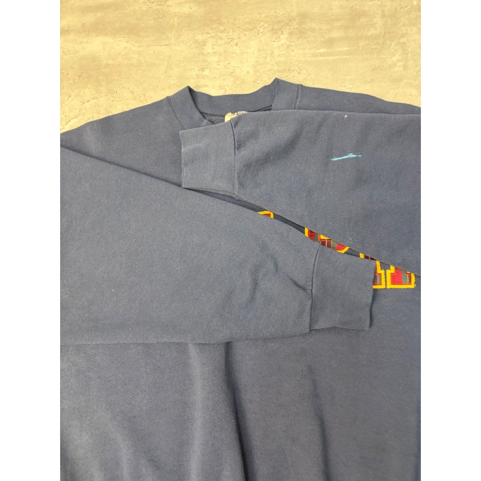 Vintage University Of Guelph Collegiate Plaid Spellout Sweatshirt Size Large