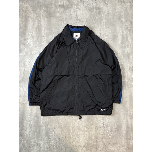 Vintage 90s Nike Embroidered Swoosh Full Zip Coaches Jacket Size Large