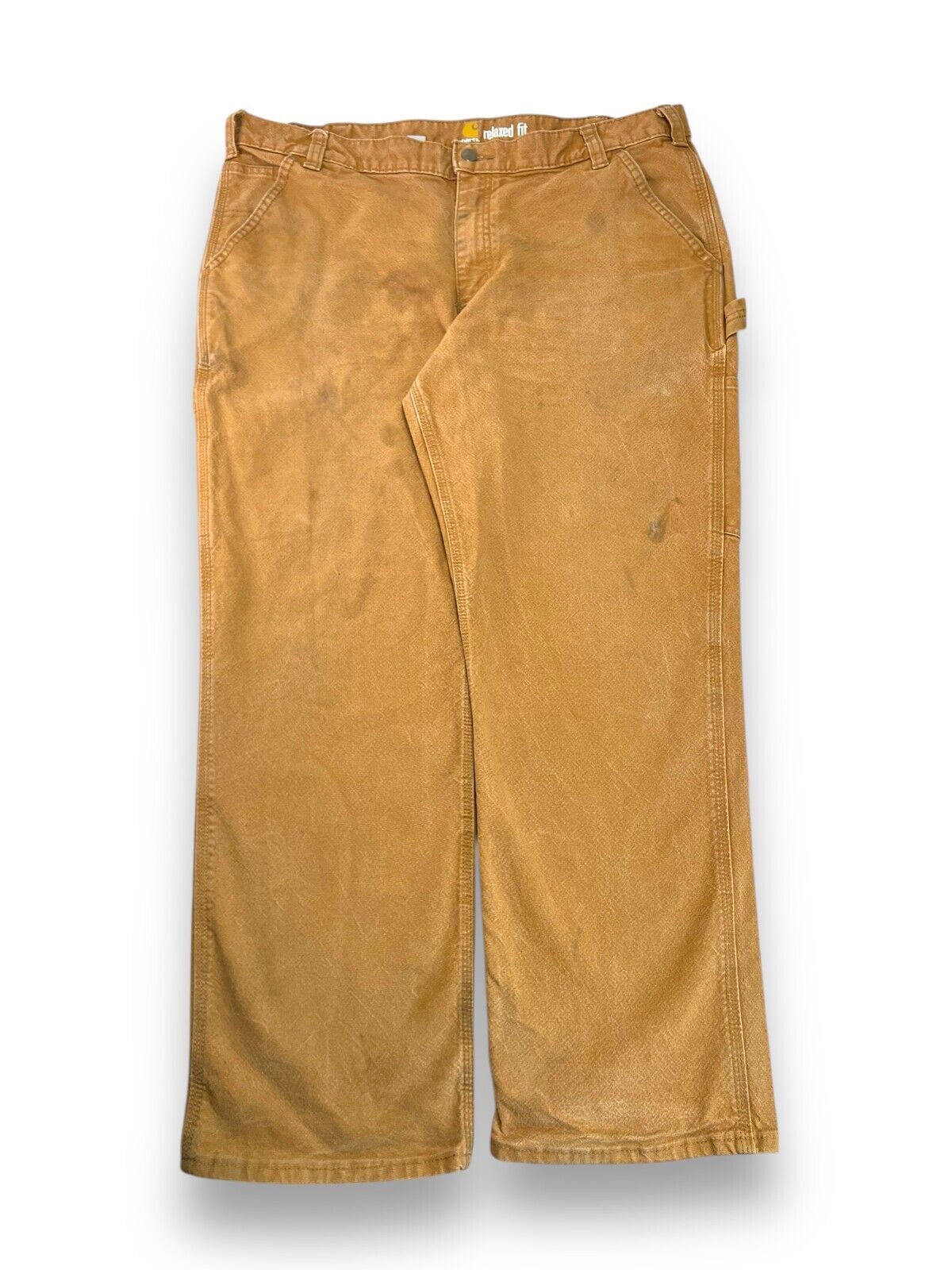 Carhartt Relaxed Fit Canvas Workwear Carpenter Pants Size 38W Beige