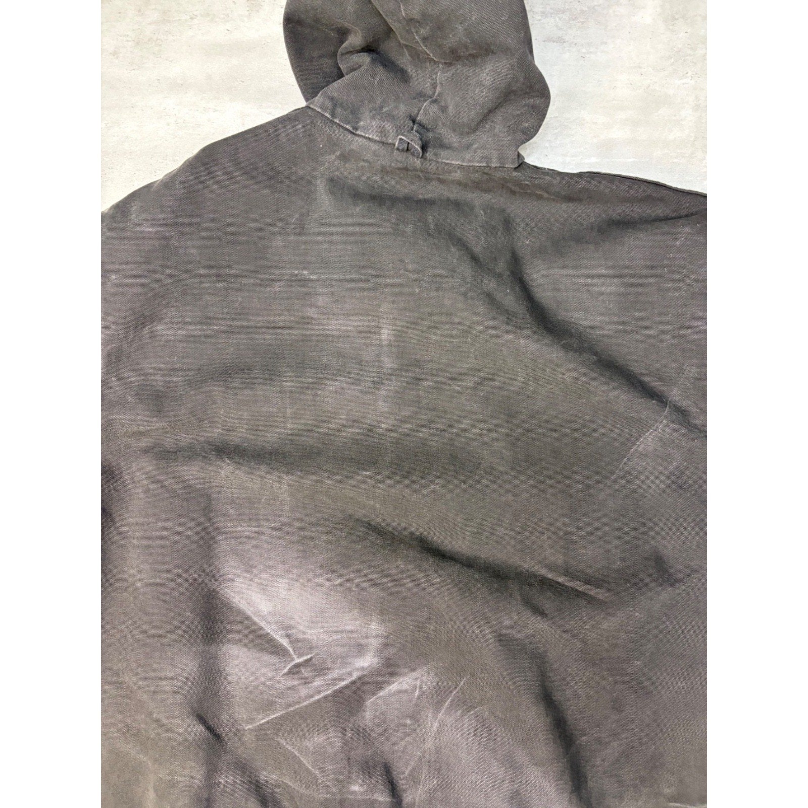 Vintage Carhartt Quilted Lined Canvas Hooded Bomber Workwear Jacket Sz XL J06ONX
