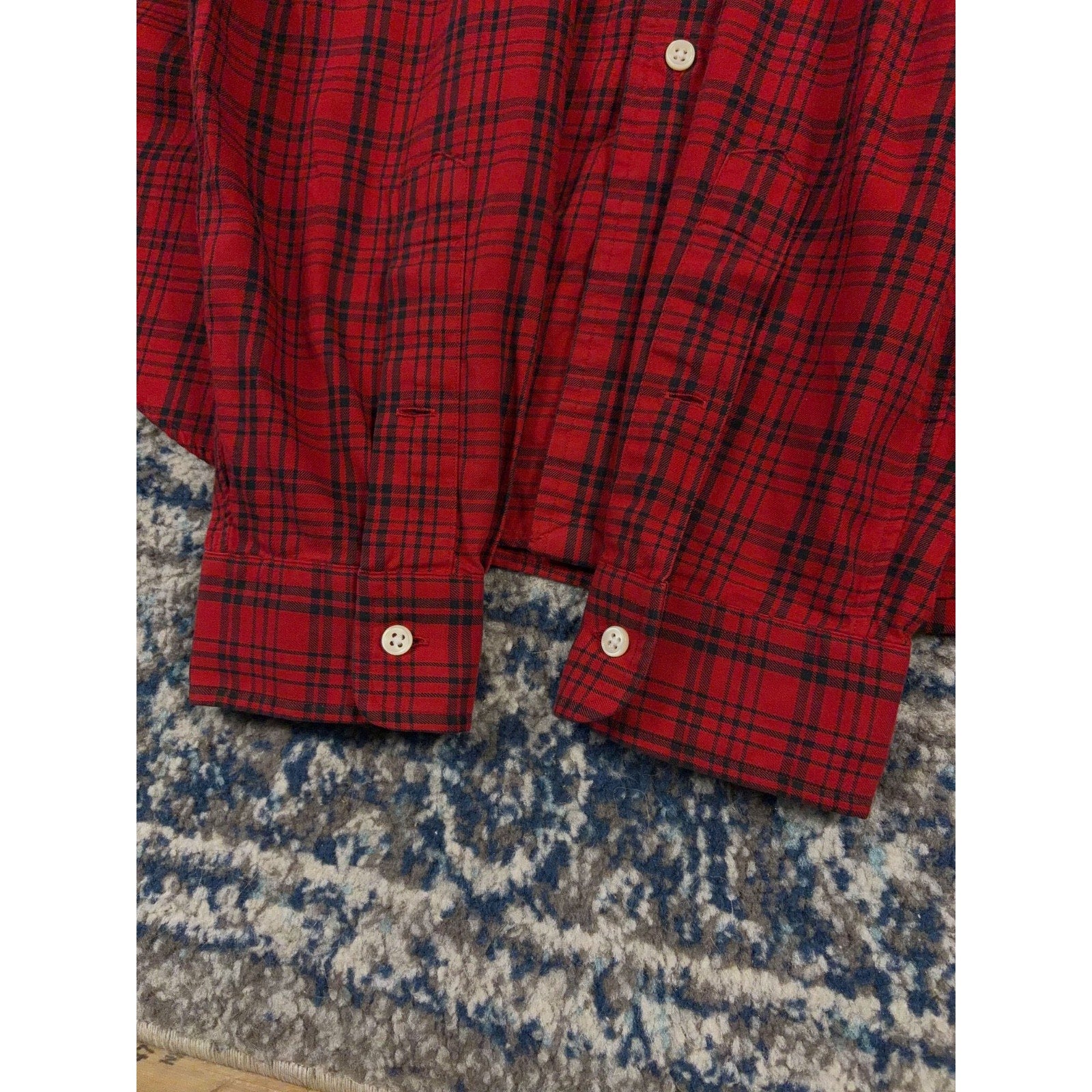 Vintage Polo Ralph Lauren Embroidered Pony Plaid Button Up Shirt Size Large