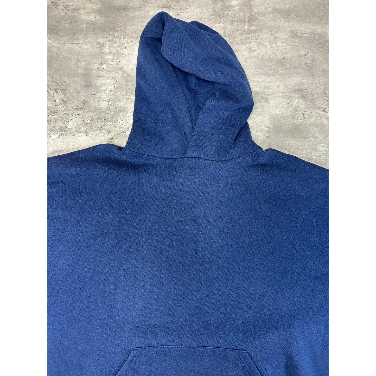 Vintage 90s Blank Pullover Hooded Sweatshirt Size XL Navy Blue