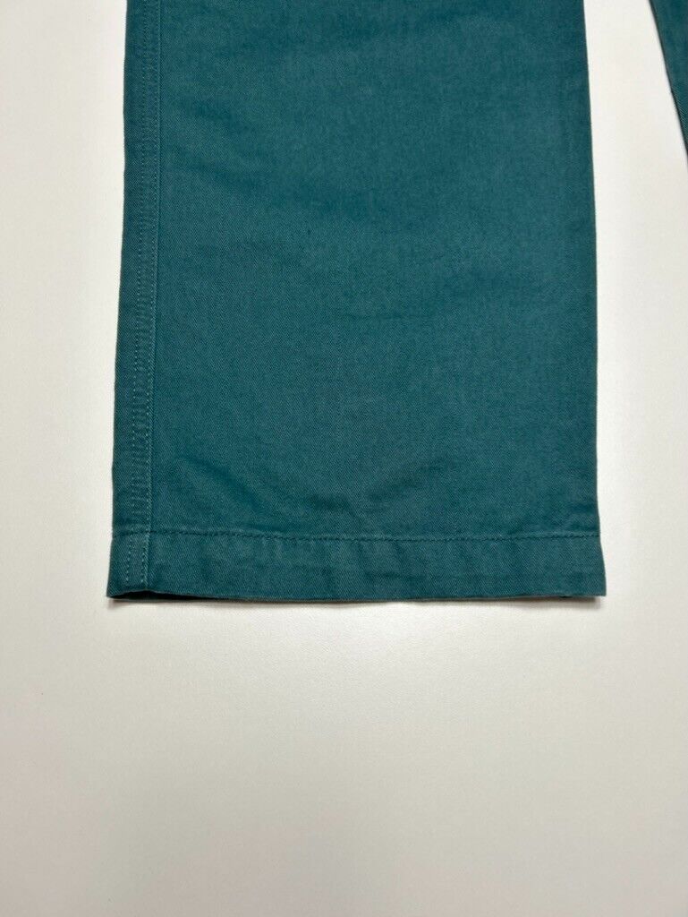 2000s Stussy Elastic Stuff Cotton Chino Style Pants Size Medium Teal