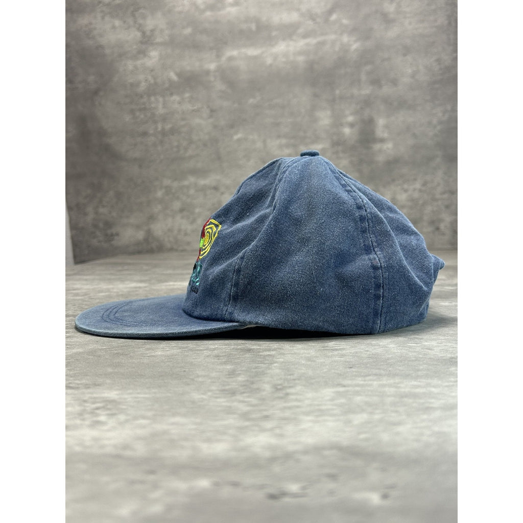 Vintage 1996 Level Regatta Yacht Club Embroidered Denim Strapback Hat OSFA