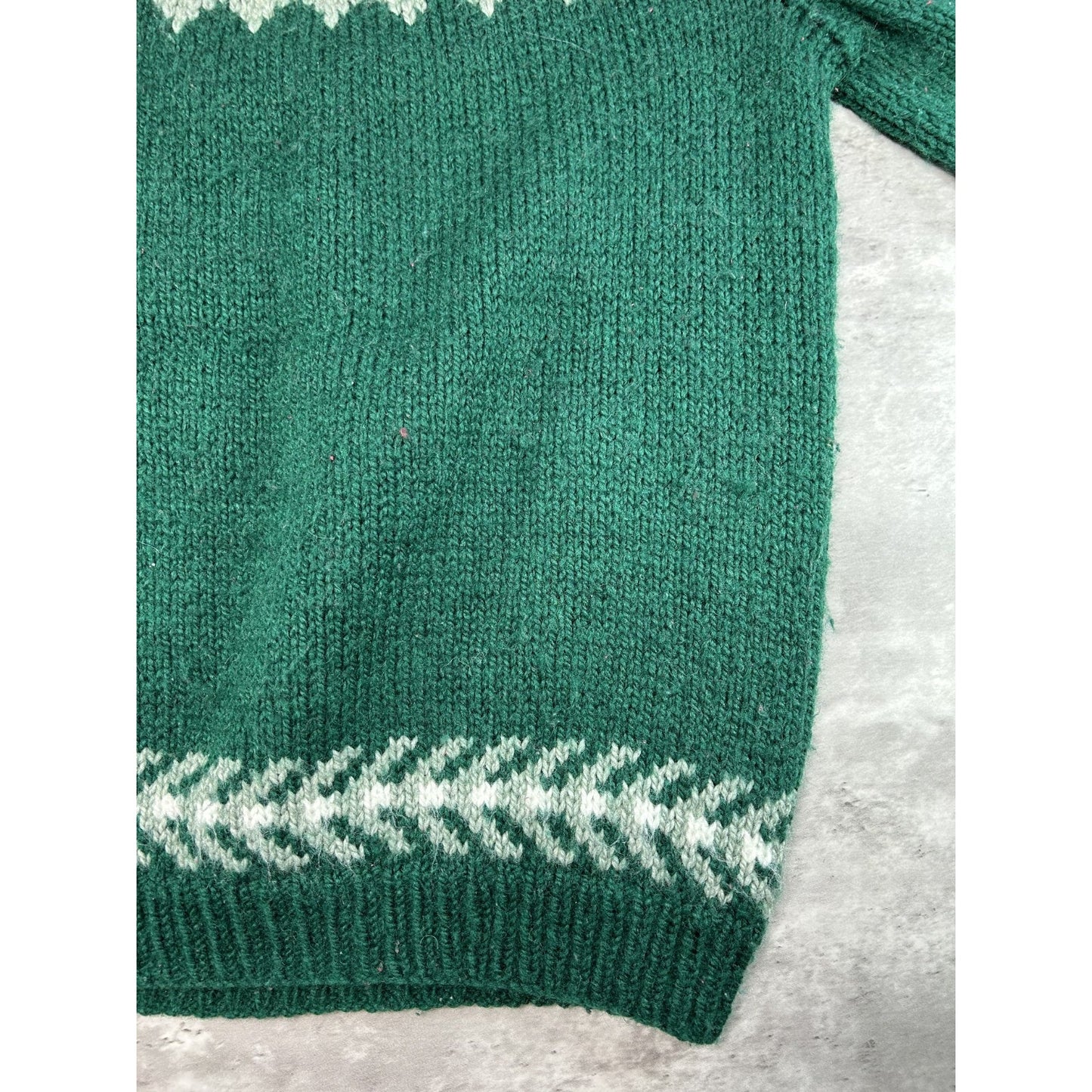 Vintage Heavyweight Geometric Striped Pullover Ribbed Sweater Size XL