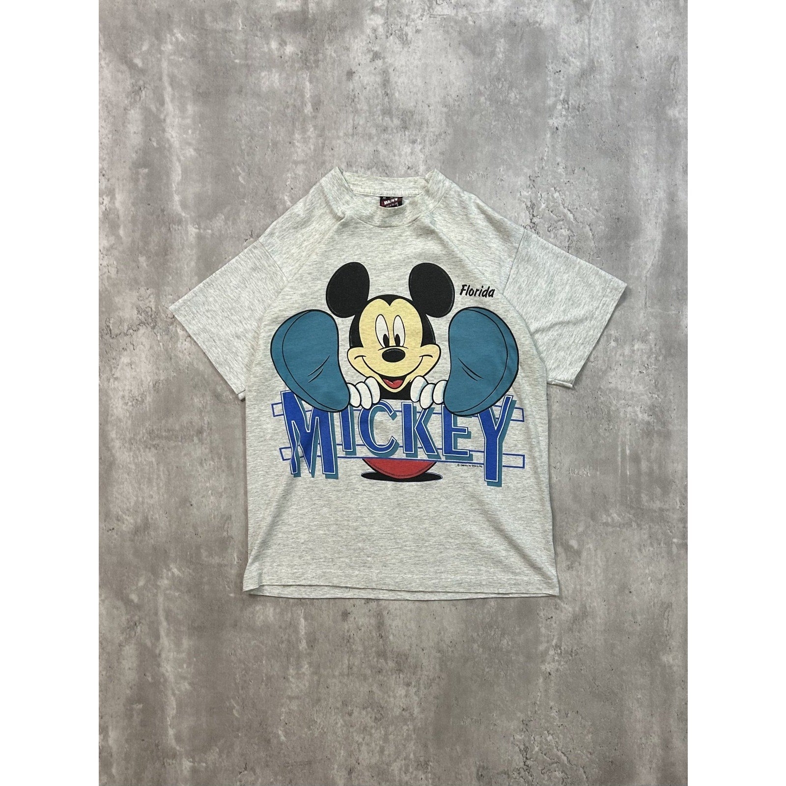 Vintage 90s Disney Mickey Mouse Florida Cartoon Destination T-Shirt Size Medium