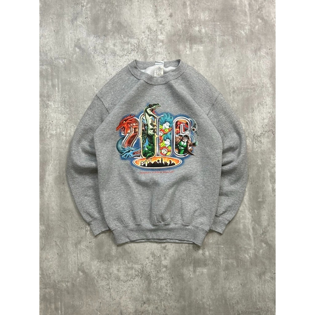 Vintage 2006 Universal Studios Cartoon Graphic Spellout Sweatshirt Size Small