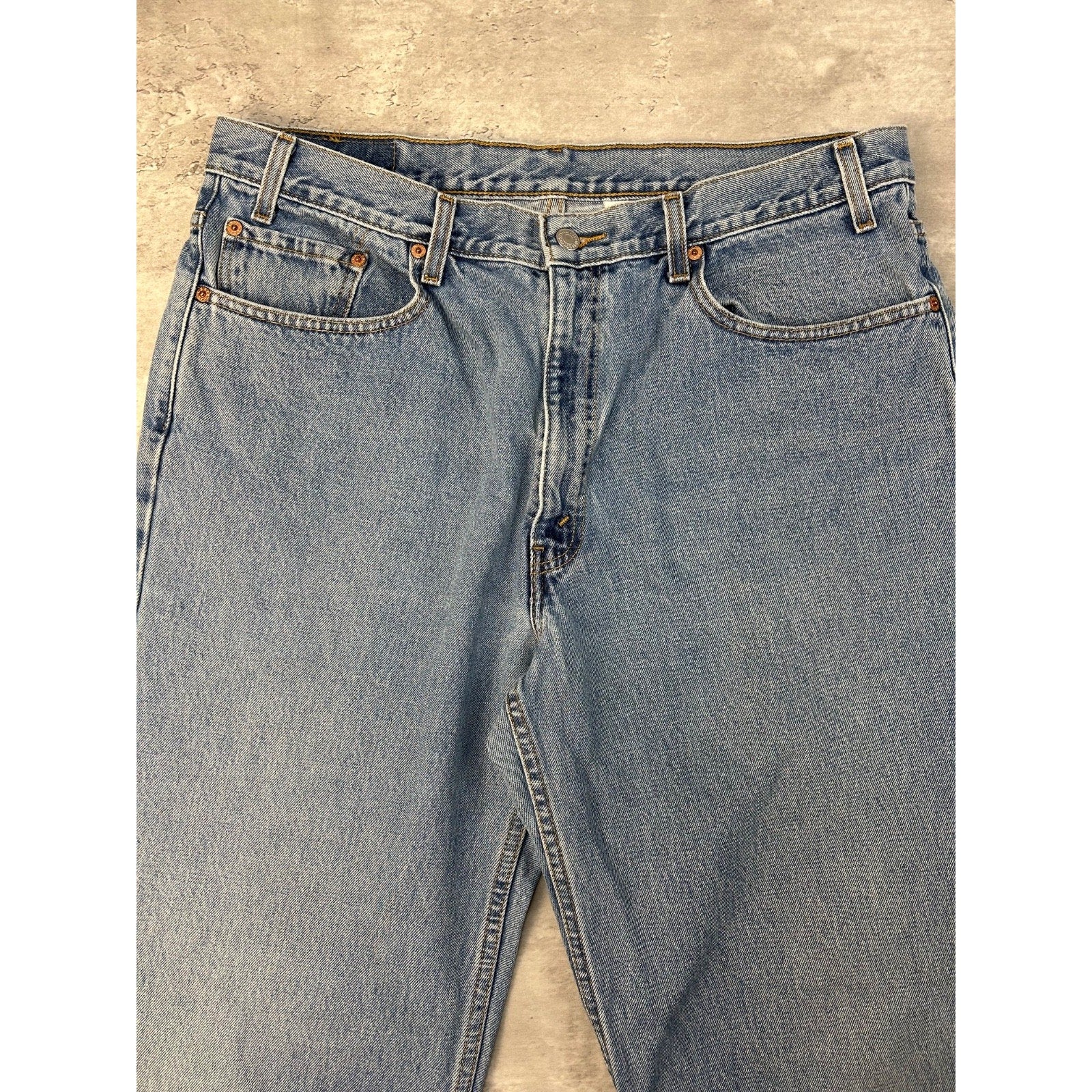 Vintage 90s Levis 550 Red Tab Light Wash Denim Pants Size 36