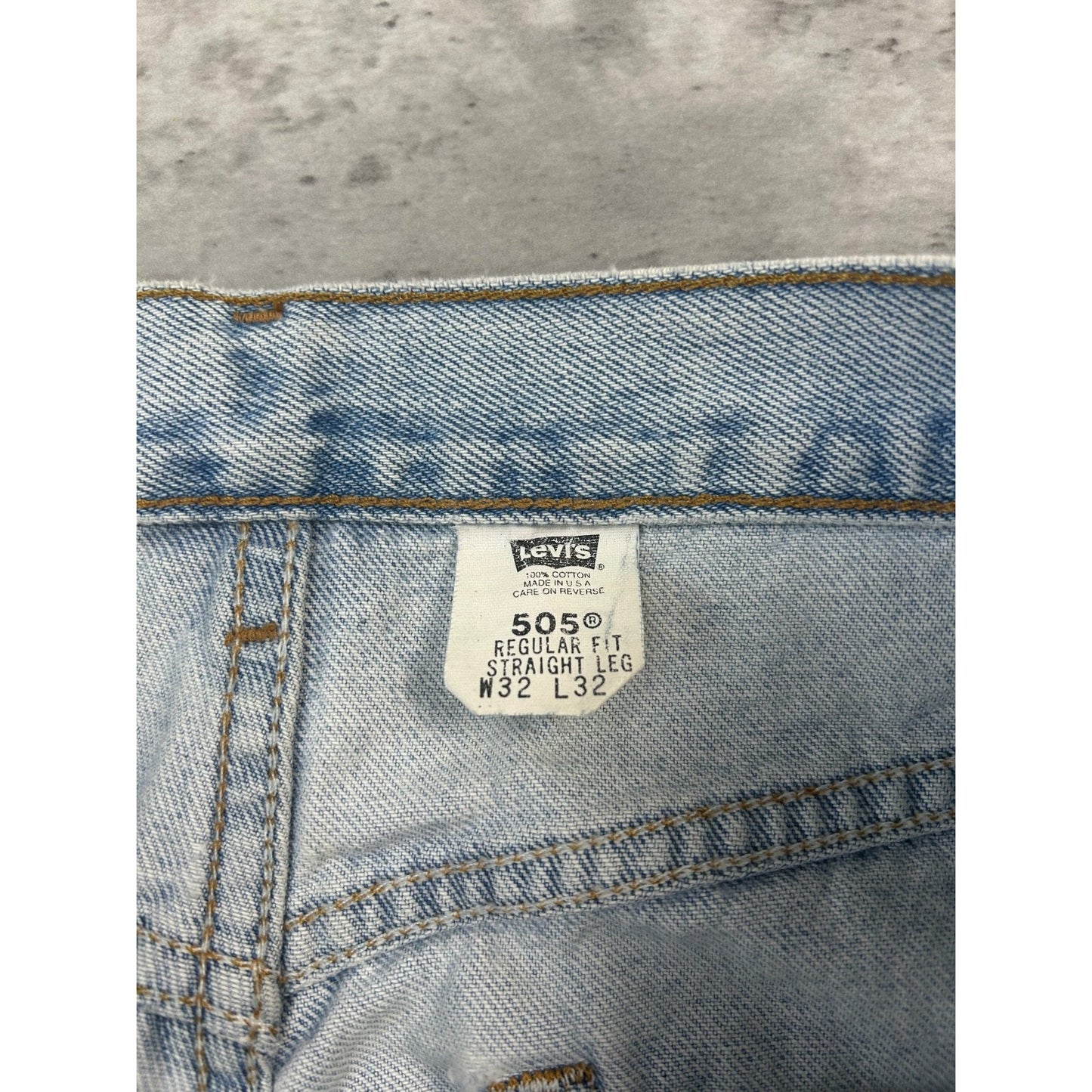 Vintage 90s Levis 505 Straight Leg Red Tab Light Wash Denim Pants Size 31