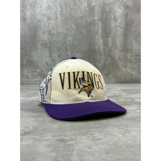 Vintage 90s Minnesota Vikings NFL Sports Specialties Laser Snapback Hat OSFA