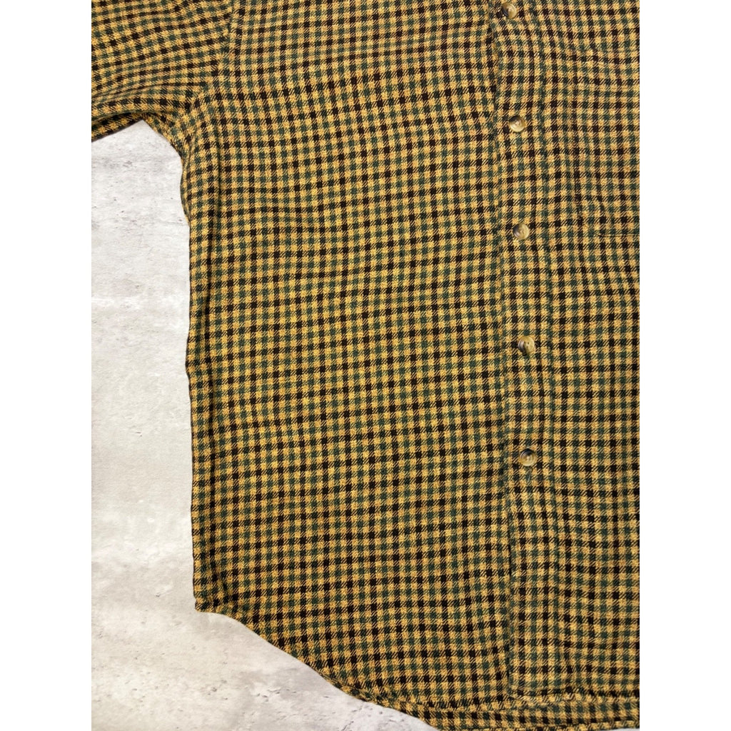 Vintage Nautica Embroidered Logo Long Sleeve Plaid Button Up Shirt Size Medium