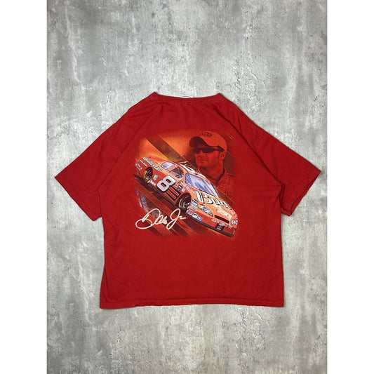 Vintage Dale Earnhardt Jr #8 Nascar Budweiser Spell Out T-Shirt Size XL Red