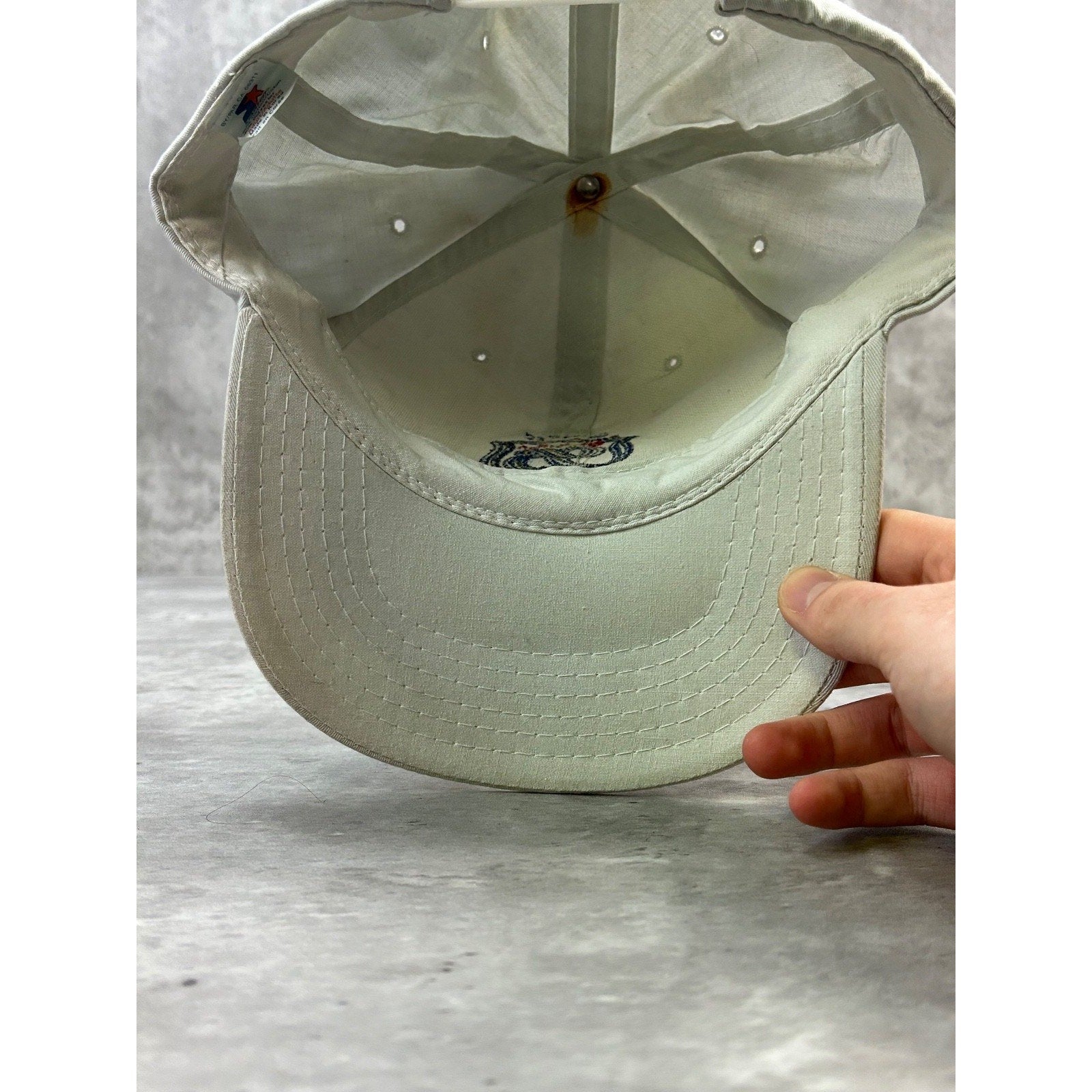 Vintage 1993 Quebec Nordiques NHL Embroidered Spellout Snapback Hat OSFA