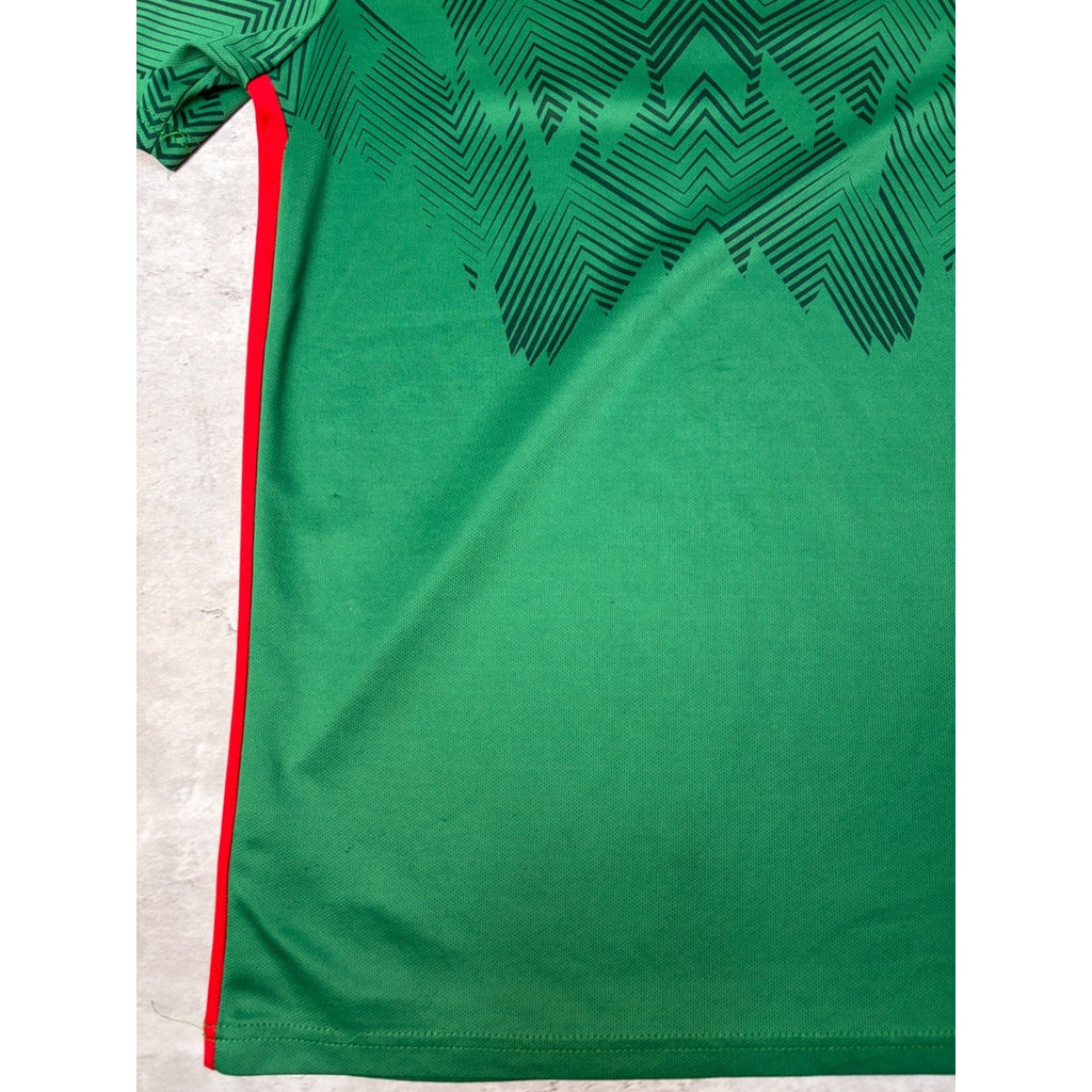 Vintage Mexico Adidas Soccer Green Jersey Size Large