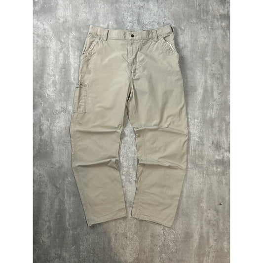 Vintage Carhartt Canvas Workwear Carpenter Pants Size 39 Beige