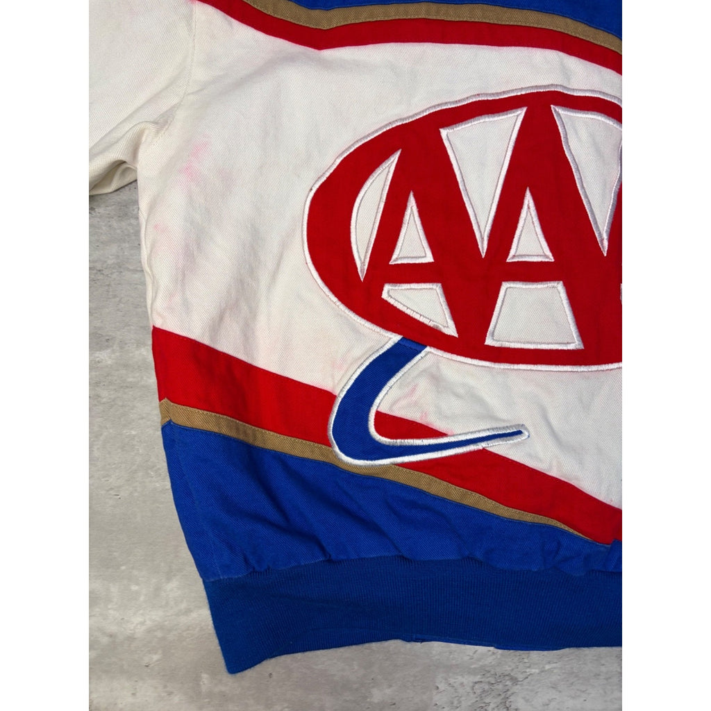 Vintage Mark Martin #6 Nascar AAA Embroidered Racing Jacket Size Medium