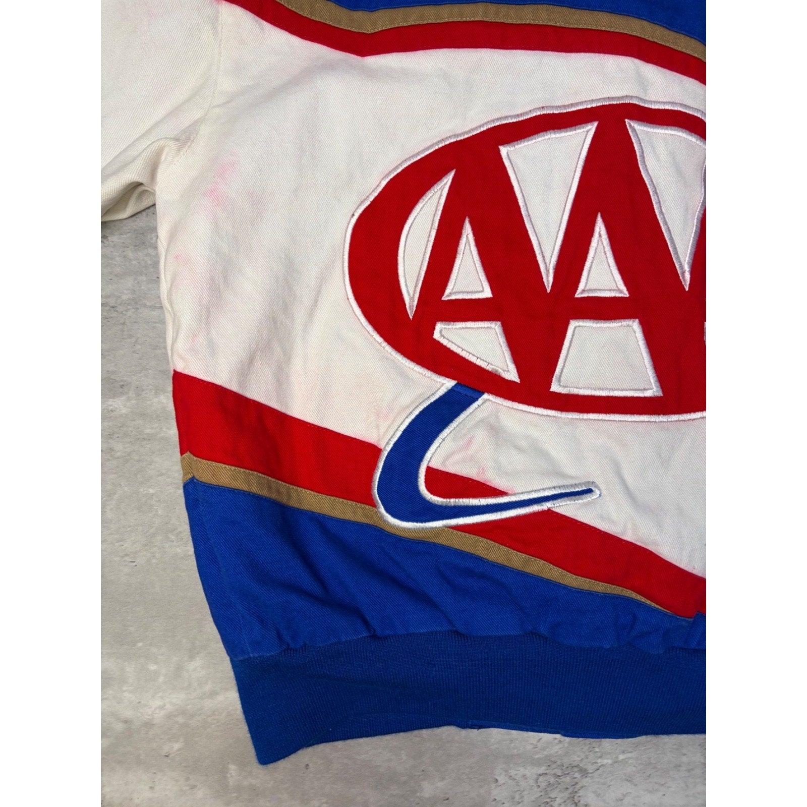 Vintage Mark Martin #6 Nascar AAA Embroidered Racing Jacket Size Medium