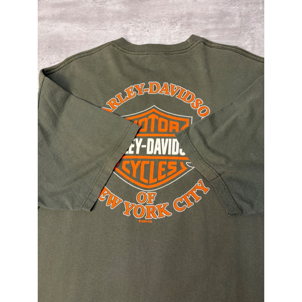 Vintage 2000 Harley Davidson Eagle Graphic Bikers Rule T-Shirt Size 2XL